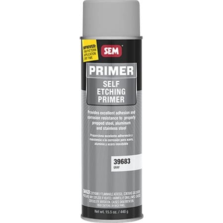 Sem Products Primer Self-Etching . Gray, 15.5 Oz, Aerosol SE39683